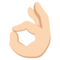OK Hand - Light emoji on Emojione